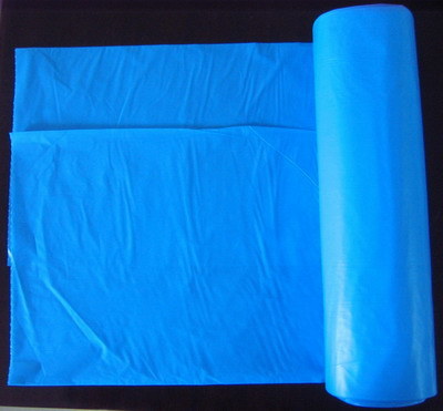 HDPE Blue Disposable C-Fold Plastic Bin Liner