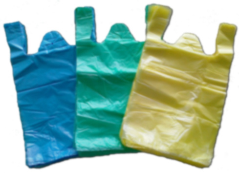 Wholesale HDPE Plain Plastic Vest Handle Bag